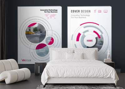 Business vector. Brochure template layout, cover design annual r Wall mural