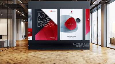 Creative design of brochure set, abstract annual report, horizontal cover Wall mural