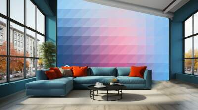 Modern Abstract geometric background with blue triangles for bus Wall mural