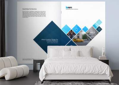 Vector design for cover annual report. Brochure or flyer in A4 w Wall mural