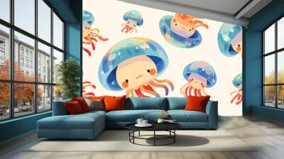 jellyfish clipart vector for graphic resources Wall mural