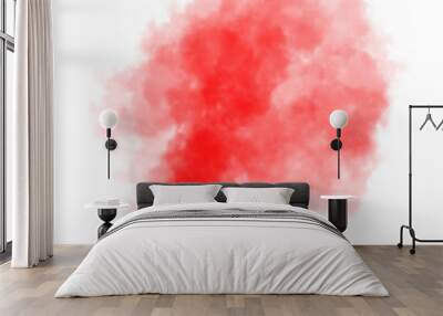 Burst of red smoke Wall mural