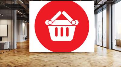 basket cart shopping icon Wall mural