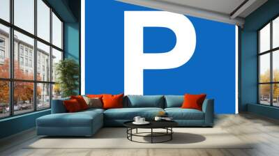 parking sign vector Wall mural