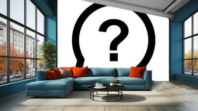 question mark outline icon vector Wall mural