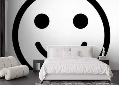 smile face icon, expression face icon outline vector Wall mural