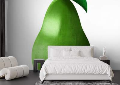 Avocado art on a white background Wall mural