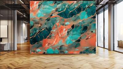 background with marble and waves Wall mural