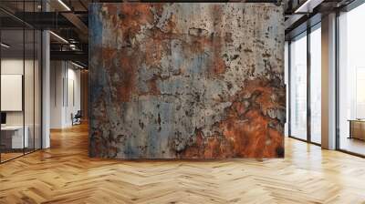 Grunge rusty metal texture background vector illustration Wall mural