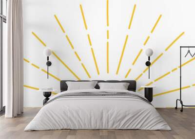 Hand drawn sunburst clip art Wall mural