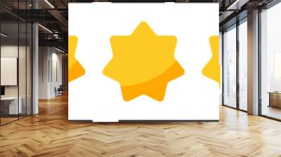 Rating star badge with gold stars and numbers. Vector illustration collection Wall mural