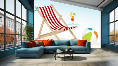 Beach Fun Icons Wall mural