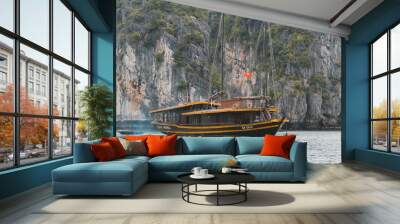 beautiful scenery vietnam mountains water landscape rocks Wall mural