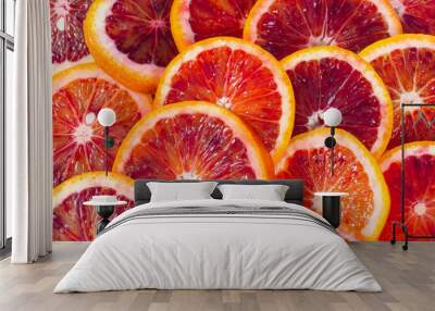 blood orange isolated on white Wall mural