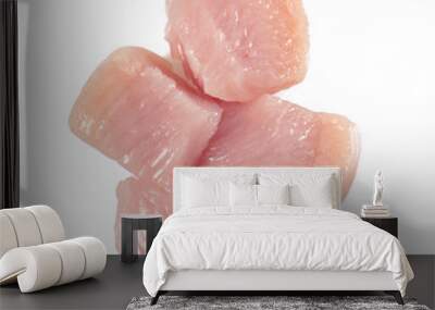 raw turkey fillet pieces isolated Wall mural