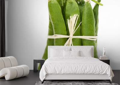 tied fresh pea pods Wall mural