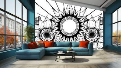 Adult colouring book page	
 Wall mural