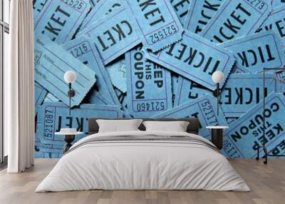 blue ticket background Wall mural