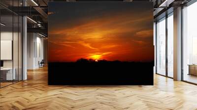 sunset in the sky Wall mural