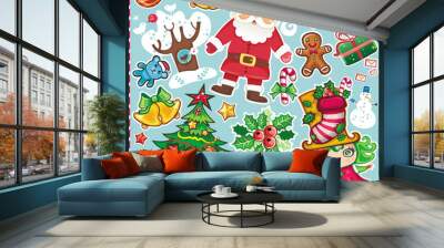 Christmas symbols set! Wall mural