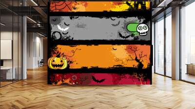 Halloween banners. Wall mural