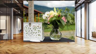 wedding decoration flower bouquet table Wall mural