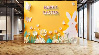 Flat easter celebration illustration with copy space
﻿ Wall mural