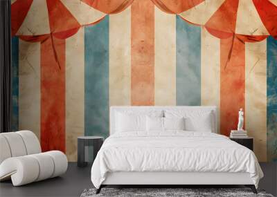 Carnival Tent Frame Background watercolor Wall mural