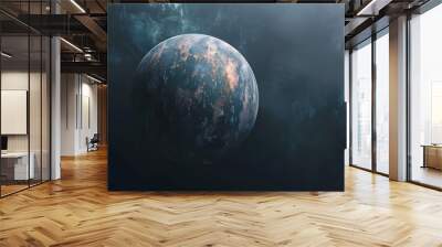 Exoplanet Space Element Watercolor Style Wall mural