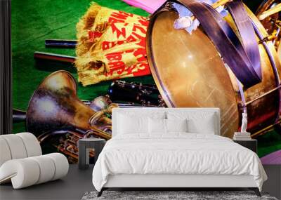 indian musical band instruments for wedding ceremony Wall mural