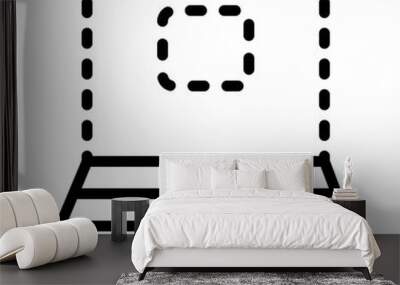 Floor icon, line icon style Wall mural