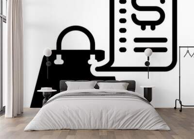 payment icon, glyph icon style Wall mural