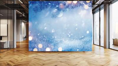 Christmas and New Year abstract winter holidays background concept Wall mural