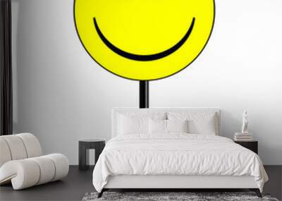 smile with hand Wall mural