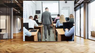 Classroom, students, driving instructor, traffic rules Wall mural