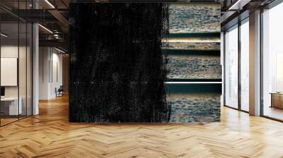 Grunge Wooden bench plank texture for web site or mobile devices, design element Wall mural