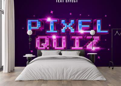 fantasy retro pixel quiz text effect Wall mural