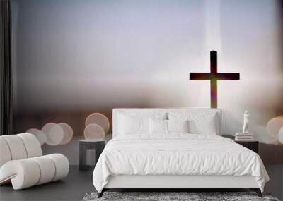 cross in the night Wall mural