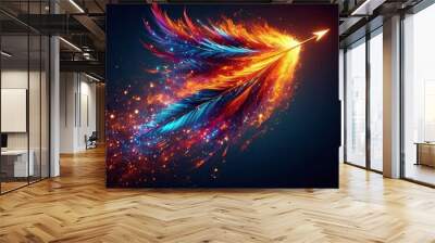 Flecha de fuego. Wall mural