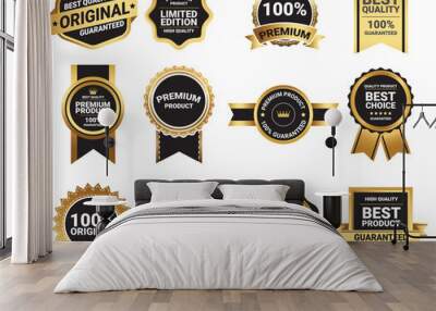 set of labels Wall mural