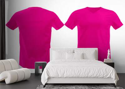 pink t shirt mockups 3d Wall mural