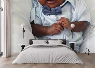 Early-born cute African American baby Wall mural