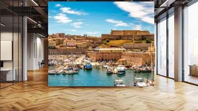 Alter Hafen in Marseille Panorama Wall mural