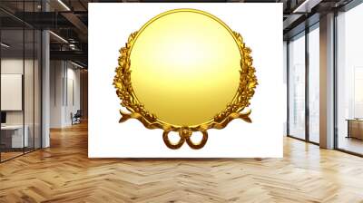 round and golden ornamental frame Wall mural