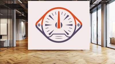 gauge meter icon Wall mural