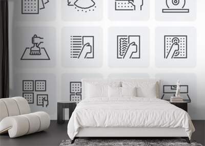 tile floor icon Wall mural