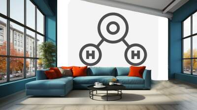 water molecule icon Wall mural