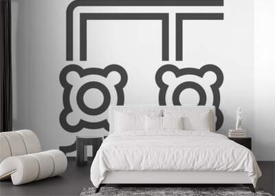 water pump icon Wall mural