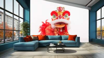 chinese new year lion. cute asian character holiday toy lion toy Wall mural