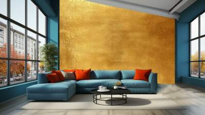 Golden shiny background texture. Gold metal foil texture. Beautiful luxury background Wall mural